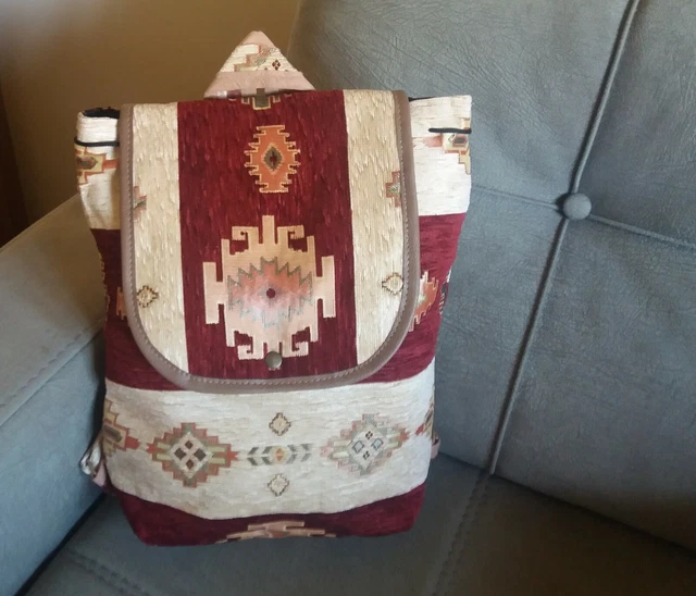 Sac à Dos Artisanal Arménien - Coton Multicolore - Fait Main, Femme