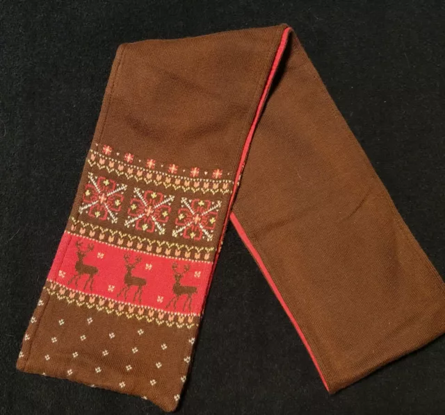Cute Gymboree Little Girls Winter Scarf With Reindeer