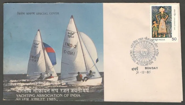 AOP India Special Cover 1985 YACHTING ASSOCIATION OF INDIA Bombay
