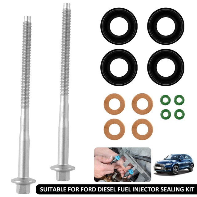 FOR FORD TRANSIT MK7 2.2 TDCi DIESEL INJECTOR SEAL KIT + INJECTOR CLAMP ...