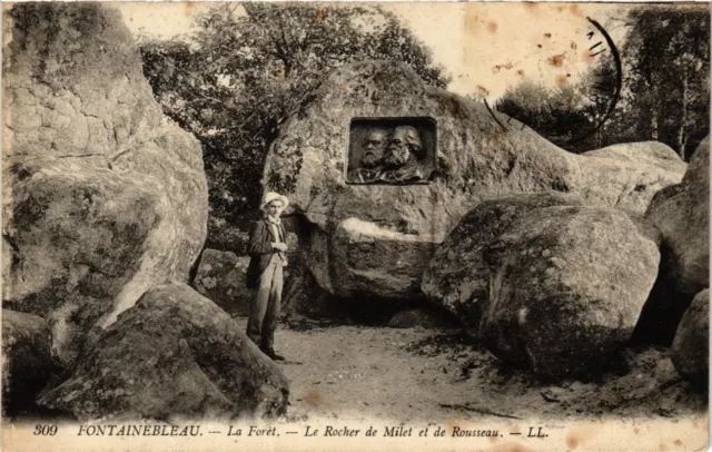 CPA FONTAINEBLEAU - La Foret - Le Rocher de Milet et de Rousseau (166762)