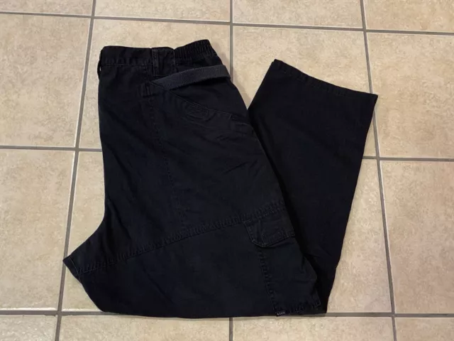 MEN'S 40X30 5.11 TACTICAL Black Ripstop Canvas Double Knee Cargo Pants ...