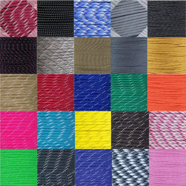 Paracord Planet | Reflective 550 Paracord Type III Cord | 10-foot Hank |