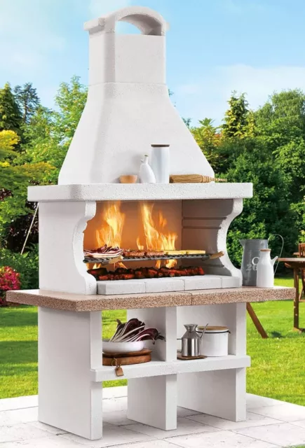 Palazzetti in Giardino Pianosa Barbecue Carboni Legna Top Rosso Kit di Montaggio