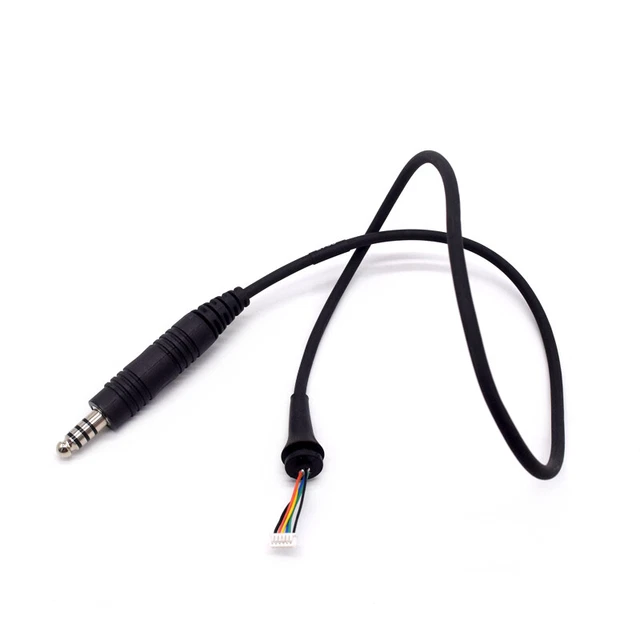 Double Plug Cable for Bose A20 Aviation Headset Stereo 6.3mm 5.2mm