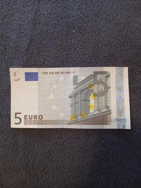 Billet De 5 Euros Rare 2002 - Jean-Claude Trichet, Numéro 292429, Pour Collection