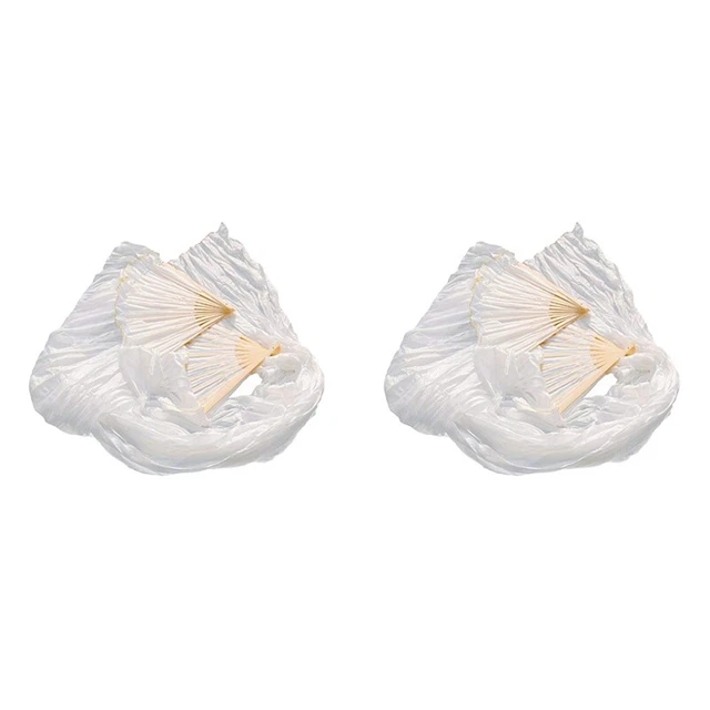 100% Soie Unisexe Chinois Soie Fans de Danse Du Voile 2 Pièce Ventilateurs 2510
