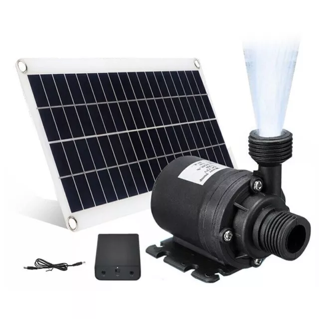 Solarwasserpumpe DC12V 50W 800L/H Tauchpumpe Gartenpumpe Brunnenpumpe Pumpe