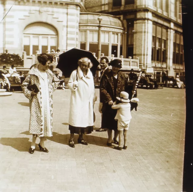 France or Belgium Amateur Family Life Mode c1925 Stereo Ln8 Photo Plate
