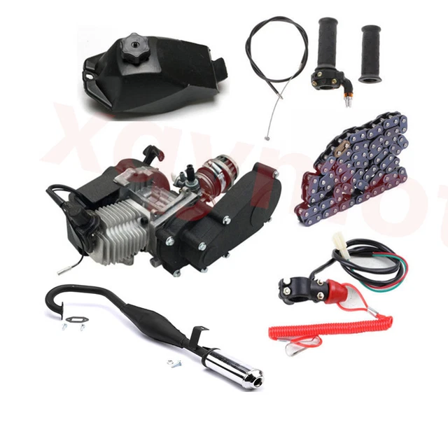 49cc 50cc 2 Stroke Pull Start Engine Mini Motor Motorcycle ATV Pocket Dirt Bike