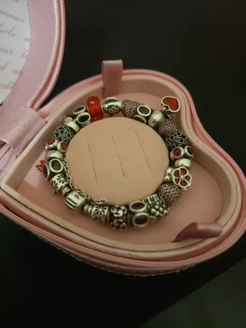 pandora charm bracelet with genuine charms