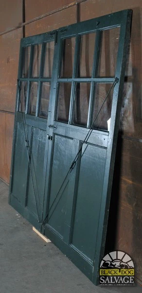 Vintage Garage Door Set, 6 Lite, 2 Panel 3