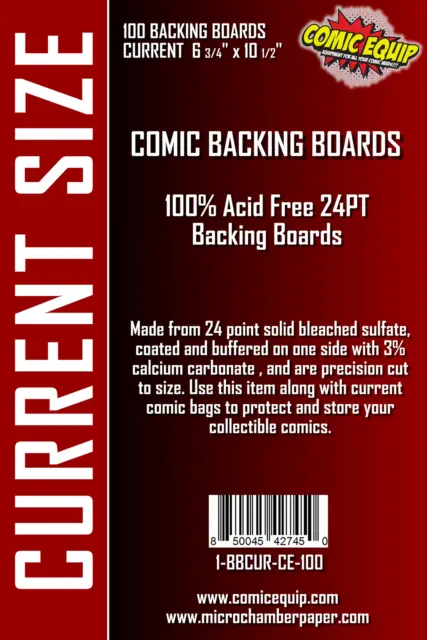 Comic Equip Current Comic Backing Boards 100 Boards
