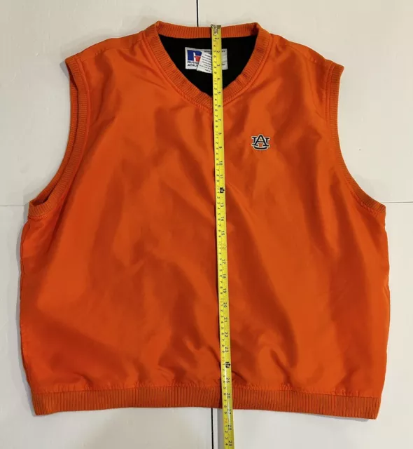 AUBURN TIGERS RUSSELL Athletic Vest Men's Size XL Orange Polyester ...