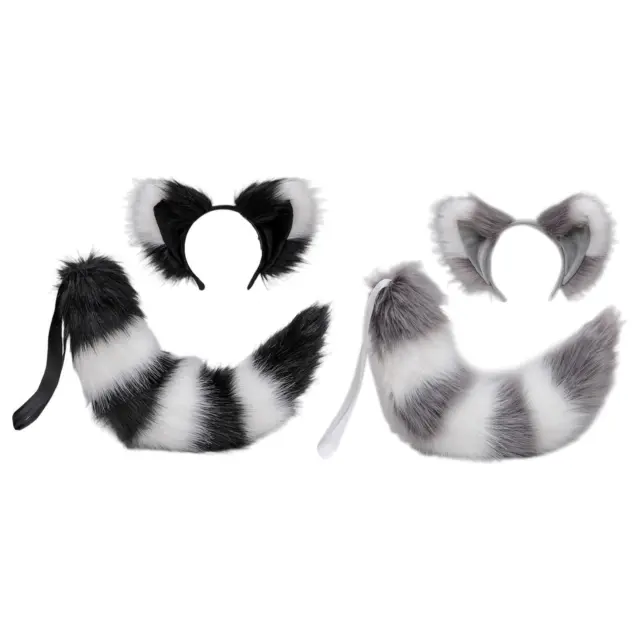 Chats oreilles cheveux cerceau queue Cosplay décor casque pour les fêtes sur
