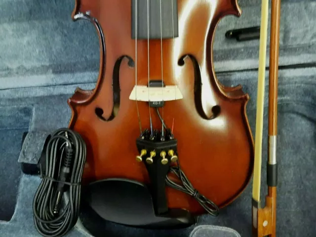 New 4/4 Full Size Flamed Concert Acoustic/Electric Violin/Fiddle-German