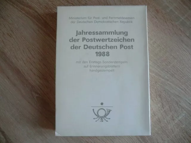 Briefmarken Jahrbuch DDR 1988 komplett MiNr.3140-3220 Ersttags-Sonderstempel 