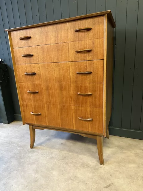 Mid Century Vintage 1960’s Teak Chest Of Drawers By Wrighton 2