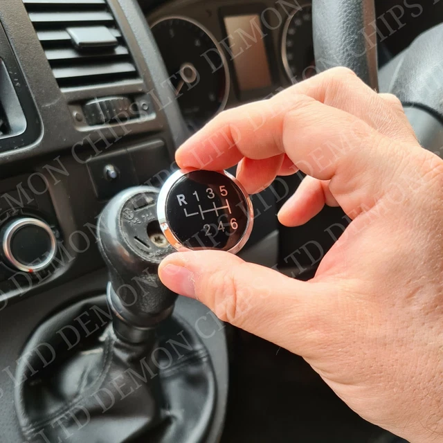 thumbnail image 2 of LST VW Transporter T5 6-Speed Gear Knob Shift Lever – Black/Silver, Metal & Plastic, New 2 of 6