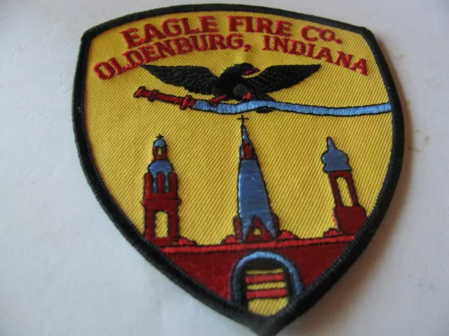 Vtg  Oldenburg  Indiana In  Fire Rescue  Dept 4" Patch New Nos Iron On Free Ship