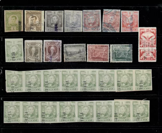 Mexico,Revenue,Small Collection-Cont.Federal (4),30 stamps,used+MH