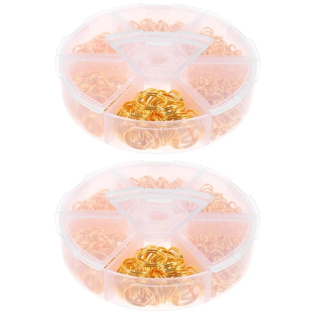 1380 PCs Joyería Anillos Divididos Hierro Llaves Divididas Anillos Joyería
