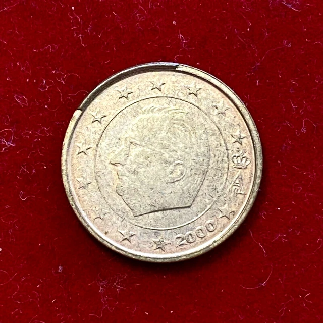 #6039 - 2 centimes 2000 Belgique tranche fautée et coin cassé ?  - FACTURE