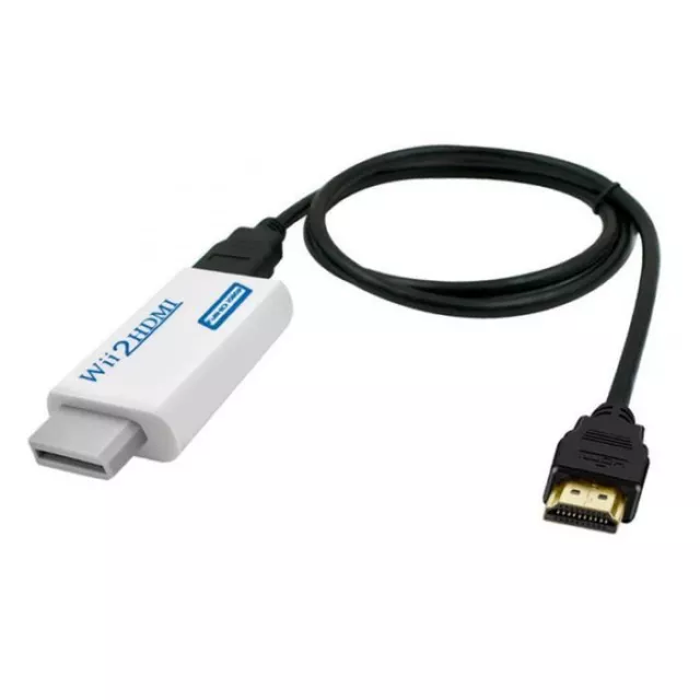 Cable HDMI + convertisseur adaptateur HDMI full HD 1080 pour Nintendo Wii Wii U