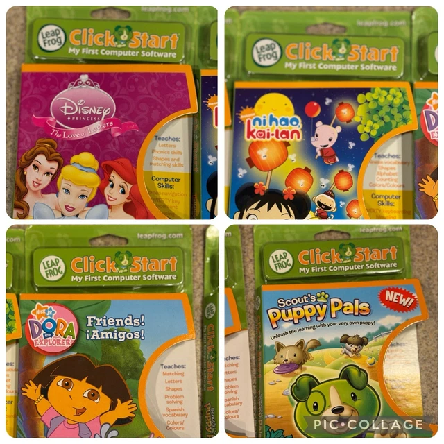 LEAP FROG CLICK START My First Computer Software Disney Dora Nihao ...