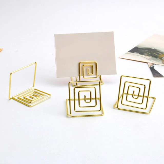 GREENADSCAPE 40 Pièces Support Photo Floral Doré - Porte-Cartes Rond Pour Mariages Et Événements