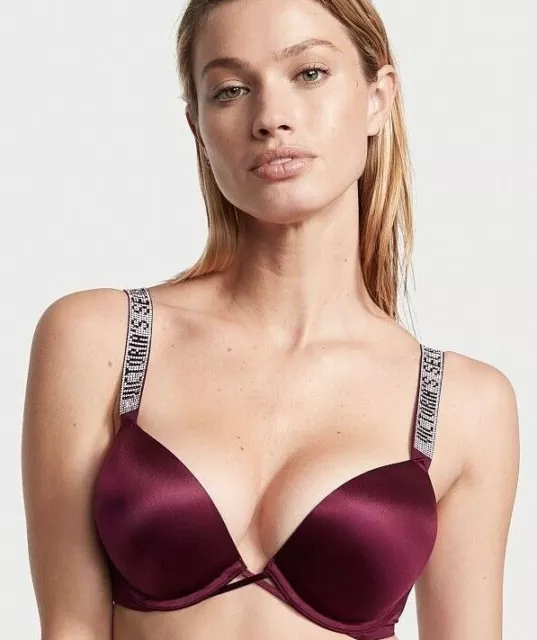 NWT Victoria's Secret Bombshell Add-2-cups Shine Strap Push-Up