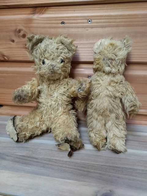 Jouet Ancien Lot De 2 Ancien Ours Nounours Peluche