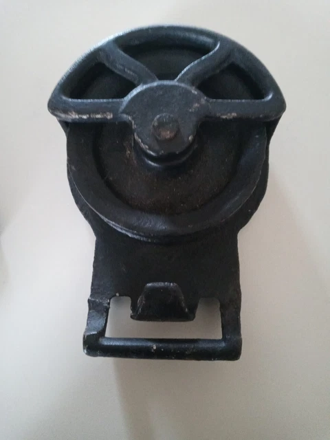 1 Antique Vintage Myers Sure Grip Barn Door Roller Cast Iron Louden Porter 6