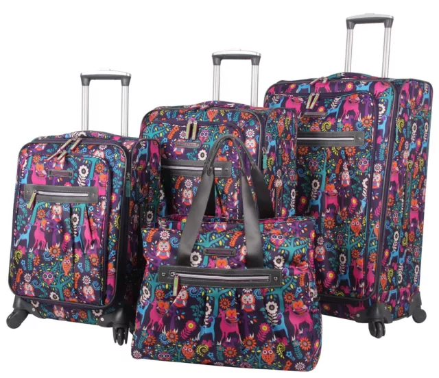 Lily Bloom Luggage Set 4 Piece Suitcase Collection With Spinner Wheels For Woman