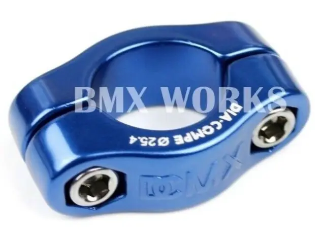 Genuine Dia-Compe MX1500 25.4mm 2 Bolt Seat Clamp Dark Blue Old School BMX Style