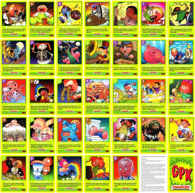 GARBAGE PAIL KIDS ANS4 33 SET CARTE GIOCO GIALLE +1 2005 SERIE NUOVISSIMA 4 senza oro 2