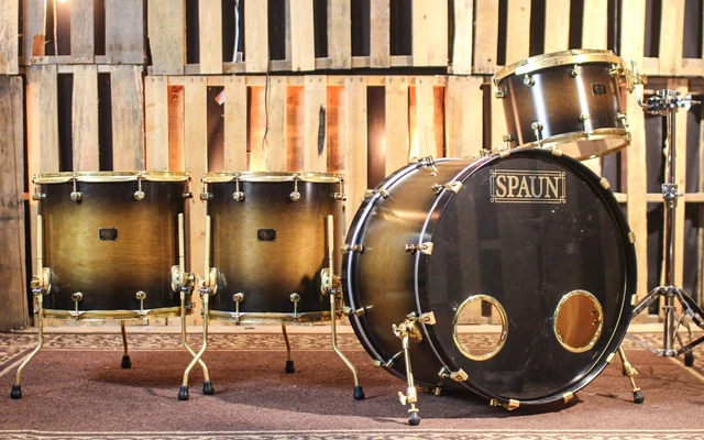 Spaun Custom Series Maple Tobacco Burst Drum Set - 16x26, 10x13, 16x16, 16x18