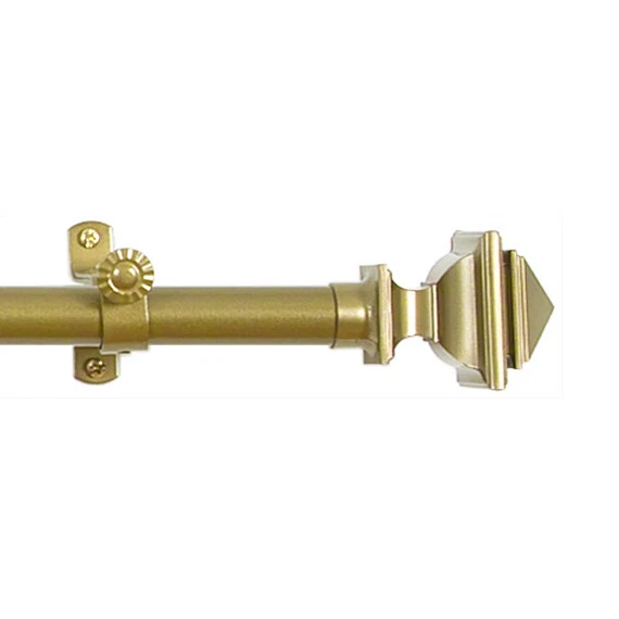 Curtain Rod Decorative Telescopic Cafe Window Drapery Rods Set w/ Modern Finials