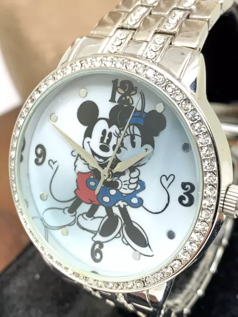 Disney Mickey & Minnie Mouse Women's Watch Stainless Steel 40mm Quartz W001832