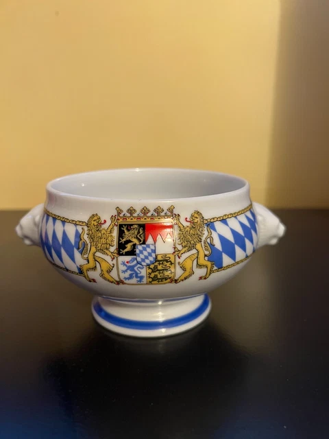 Lot De 4 Bols à Soupe En Porcelaine - Tête De Lion Et Fleurs - Passe Au Micro-ondes Et Lave-vaisselle
