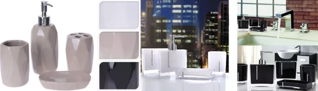 Luxury 4pcs sets Bathroom Accessory Assorted color Diamond or Dolomite studded