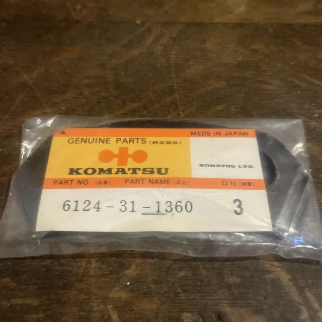 3 NOS Komatsu OEM Lock Plates 6124-31-1360