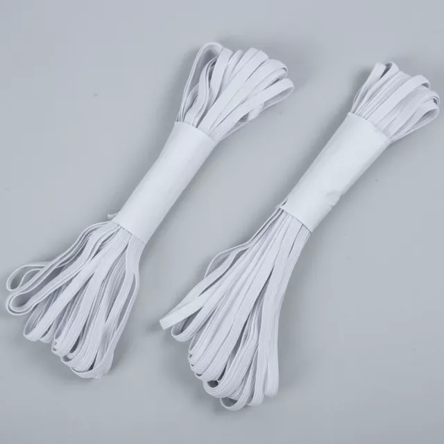 1/4" Thin Elastic Band Trim for DIY face mask | White Elastic String |10 Yards |