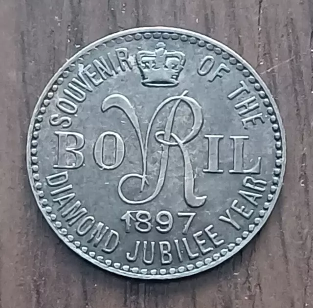 1897 Bovril Souvenir of the Diamond Jubilee Year Token. Very Good Condition.