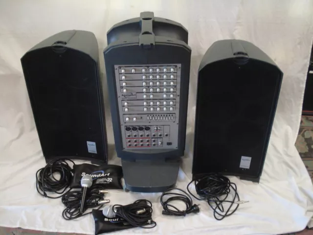 SoundArt QUATTRO-6250 Portable PA/Karaoke System + Mics