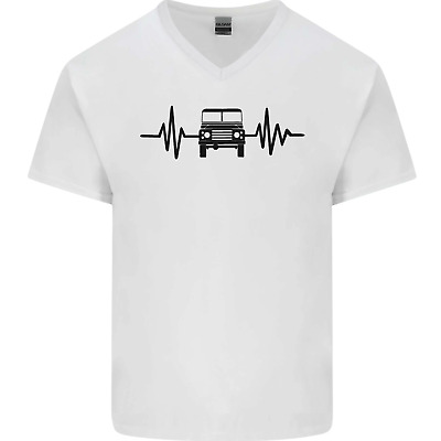 4X4 Heart Beat Pulse OFF ROAD viabilità scollo a V da Uomo T-shirt di cotone 2