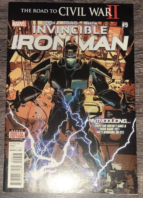 Invincible Iron Man 9 - 1st Print - Key 1st App Riri Williams Ironheart - Marvel