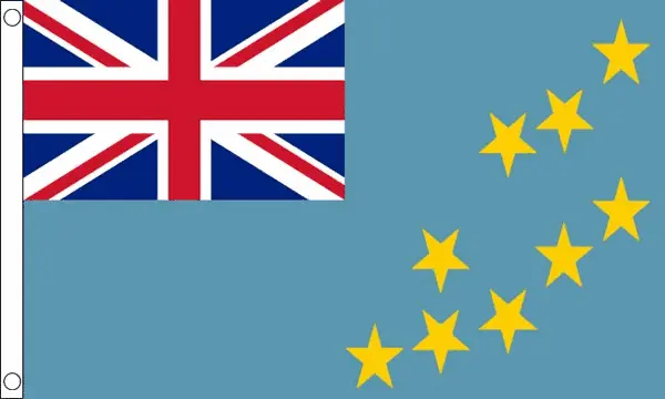Cortina ataúd bandera nacional de 8 ft x 5 ft con envío rápido de Tuvalu