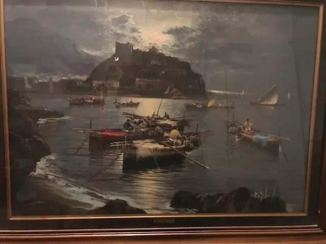 quadro Mario Galanti 50X70 pescatori nel golfo