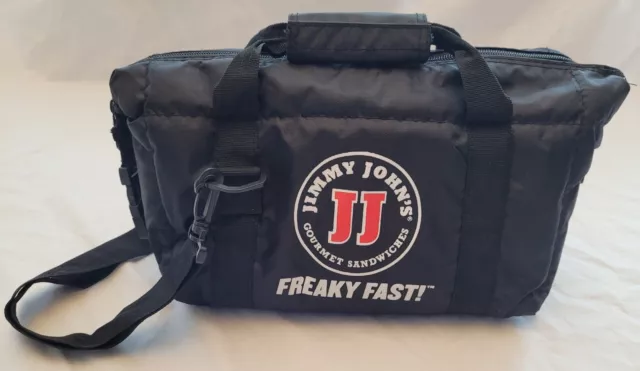 Jimmy John's Gourmet Sandwiches Lunchbox Insulated Soft Cooler Bag Zipper Strap